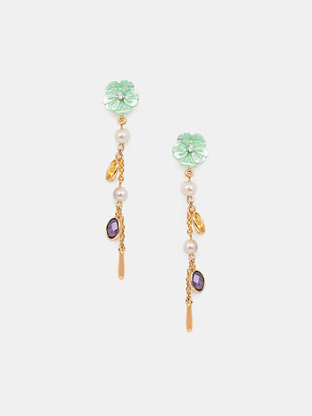 Bouquet Flower Earrings in 925 Silver