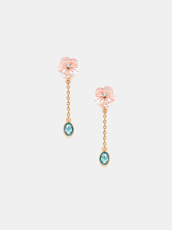 Blush Flower Earrings in 925 Silver