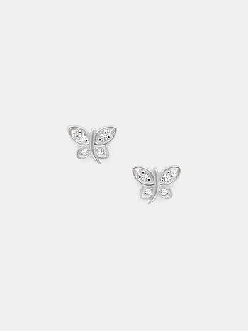 Wingin It Butterfly Earrings in 925 Silver