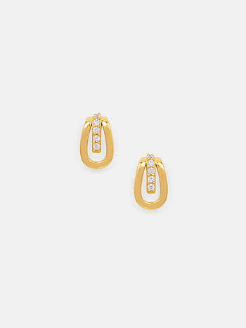 Bling Earrings In Gold-Plated 925 Silver