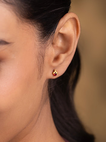 Rose Petal Earrings In Gold-Plated 925 Silver