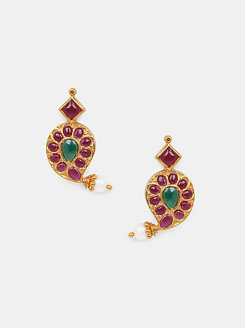 Manya Stud Earrings in Gold Plated 925 Silver