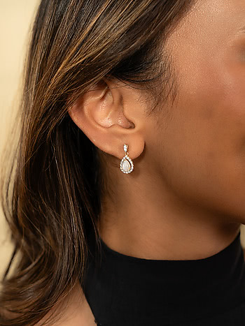 Moonlight Earrings Crafted in Gold Plated 925 Silver