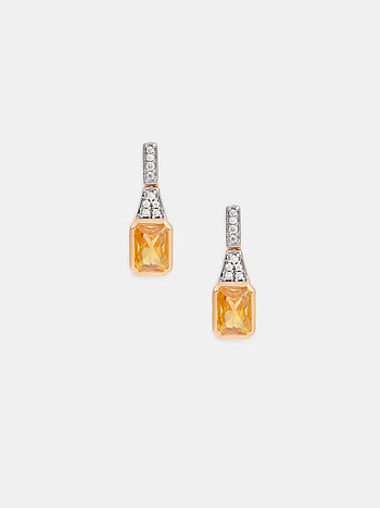 Bright Earrings Crafted in Gold Plated 925 Silver