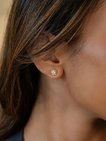 Strong Earrings Crafted in Gold Plated 925 Silver