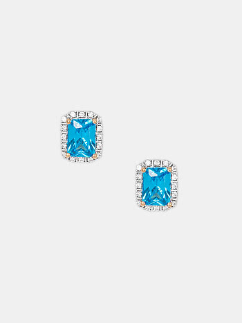 Cyan Earrings Crafted in Gold Plated 925 Silver