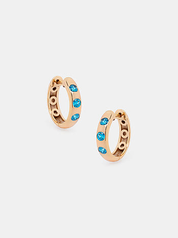 Azure Hoop Earrings Crafted in Gold Plated 925 Silver