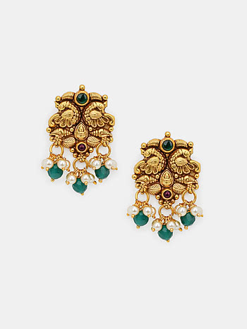 Nitya Earrings in Gold Plated 925 Silver