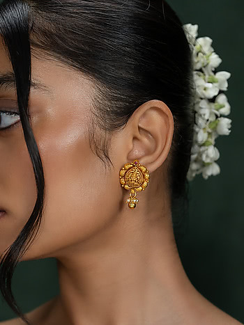 Dhara Earrings in Gold Plated 925 Silver