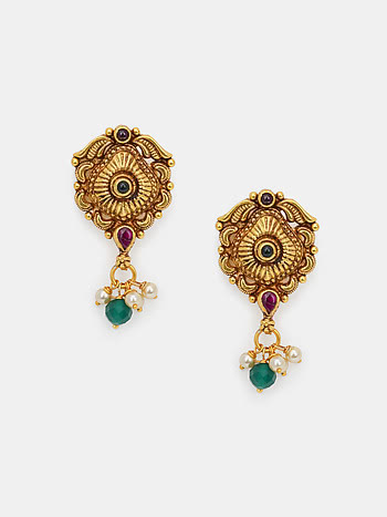 Akshaya Earrings in Gold Plated 925 Silver