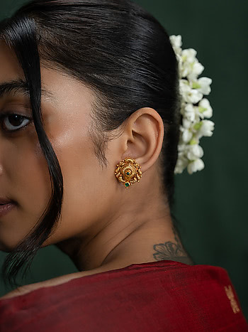 Pratishtha Earrings in Gold Plated 925 Silver
