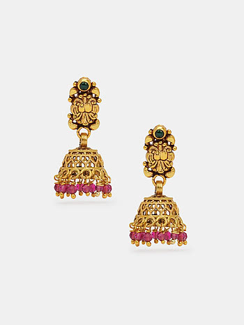 Anika Jhumka Earrings in Gold Plated 925 Silver