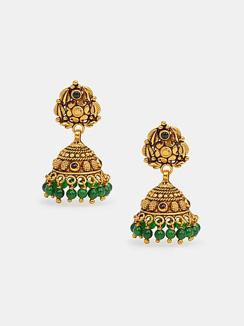 Yashvi Jhumka Earrings in Gold Plated 925 Silver