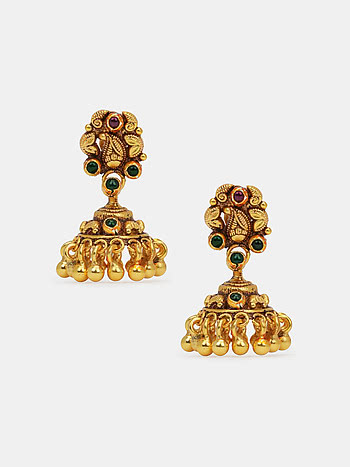 Manya Jhumka Earrings in Gold Plated 925 Silver