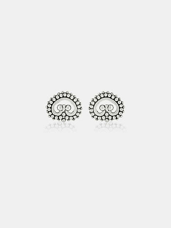 Dil Stud Earrings in 925 Silver