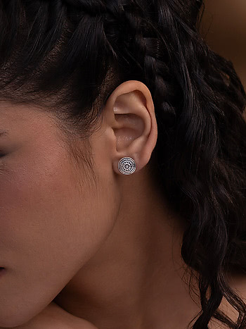 Mast Stud Earrings in 925 Silver