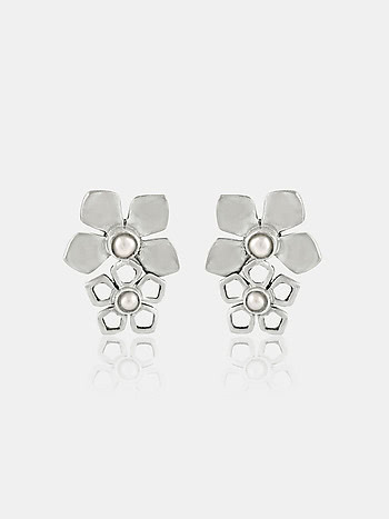 Valentina T Earrings in 925 Oxidised Silver