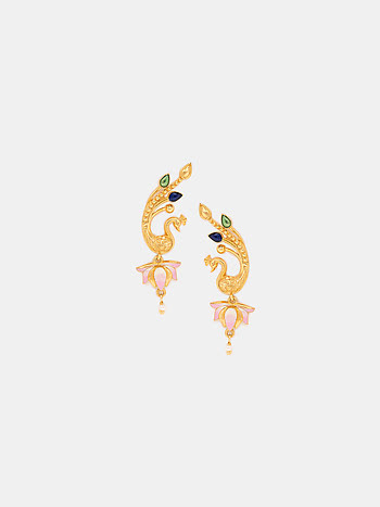 Mayura Kunj Earring in Gold Plated 925 Silver