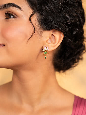 Nalini Earrings in Gold Plated 925 Silver