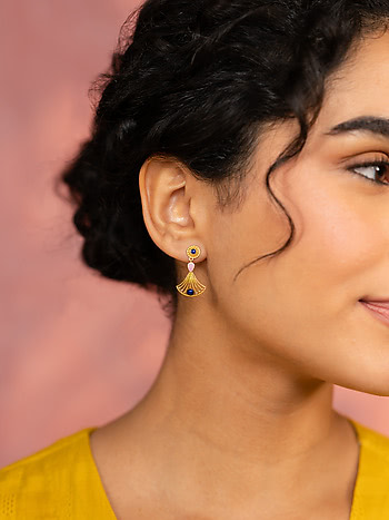 Mukut Kanti Earring in Gold Plated 925 Silver