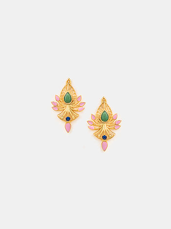 Kalika Aavya Stud Earrings in Gold Plated 925 Silver