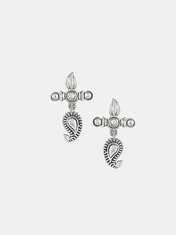 Guftagu Earrings in 925 Oxidised Silver