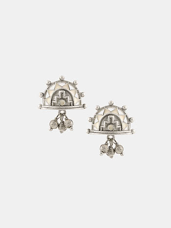 Nisrayani Earrings in Oxidised 925 Silver
