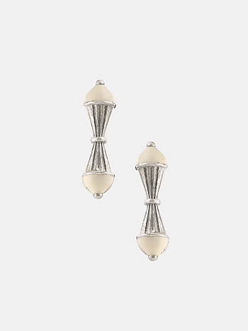 Gulika Stambh Pole Earrings in Oxidised 925 Silver