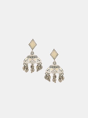 Bharani Earrings in Oxidised 925 Silver