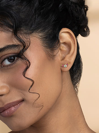 Twine of Time Earrings in Gold Plated 925 Silver