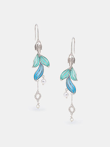 Flow through Ripples Earrings in 925 Silver