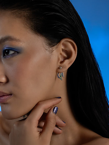 Flow through the Odyssey Earrings in 925 Silver
