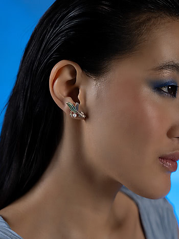 Flow through the Depths Earrings in 925 Silver