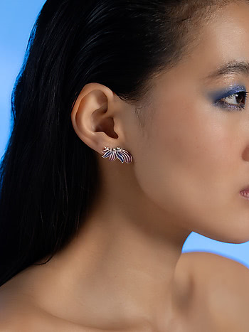 Flow through Undercurrents Earrings in 925 Silver
