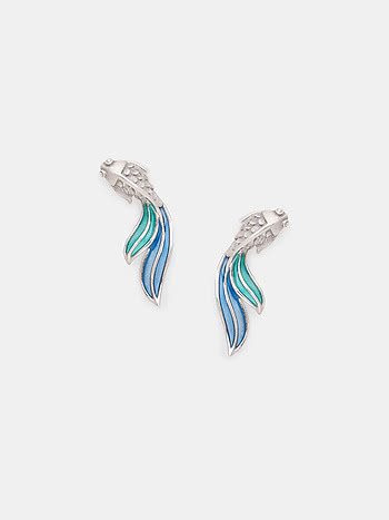 Glide through Shadows Earrings in 925 Silver