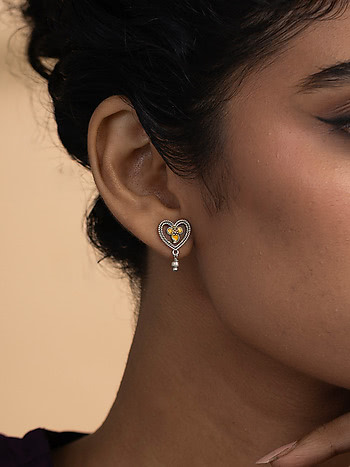 Jhankaar Earrings in Oxidised 925 Silver