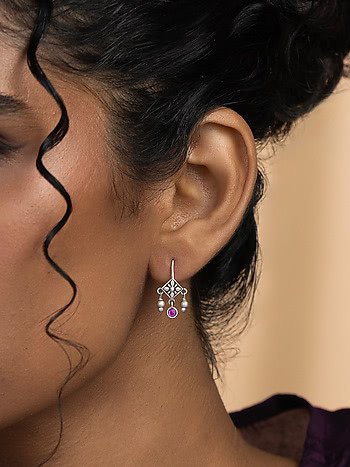 Laya Earrings in Oxidised 925 Silver