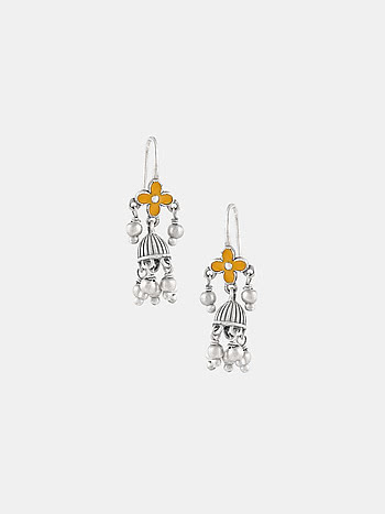 Tighda Earrings in Oxidised 925 Silver
