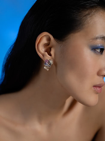 Flow through Oceans Earrings in 925 Silver