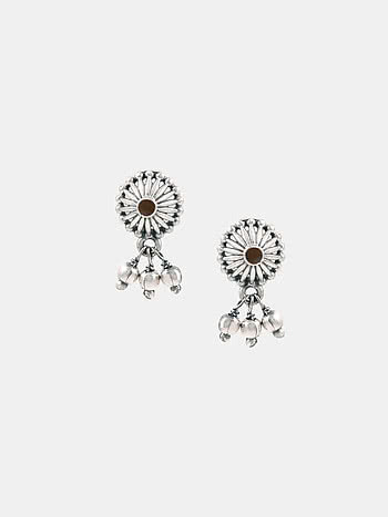Alankar Earrings in Oxidised 925 Silver