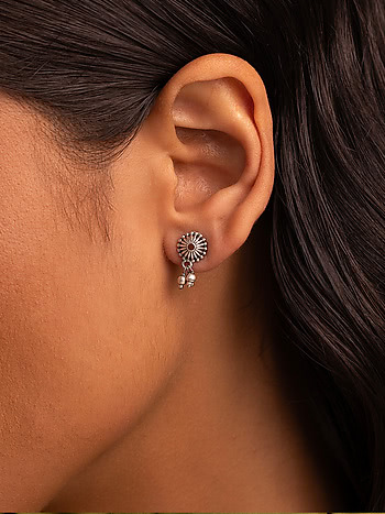 Alankar Earrings in Oxidised 925 Silver