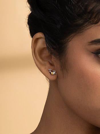 Chuno Paakhi Earrings in Oxidised 925 Silver