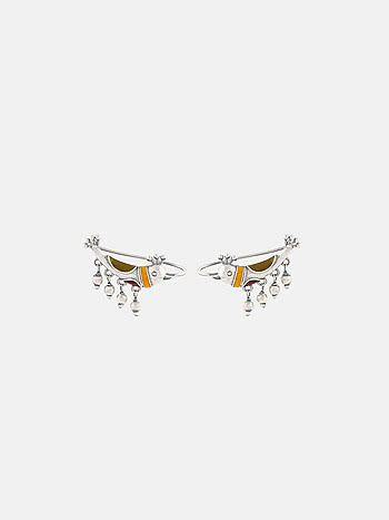 Khag Earrings in Oxidised 925 Silver