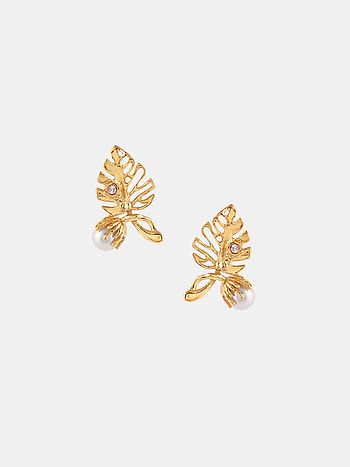 Verdant Bevy Earrings in Gold Plated 925 Silver