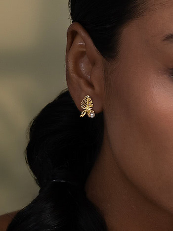 Verdant Bevy Earrings in Gold Plated 925 Silver