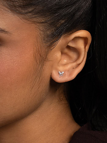 Petal Crest Studs Earrings in 925 Silver