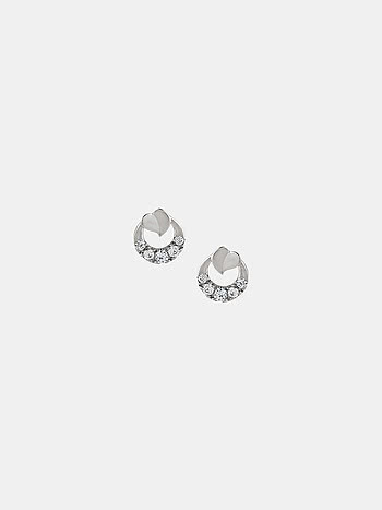Flora Loop Studs Earrings in 925 Silver