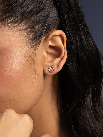 Lotus Dew Earrings in 925 Silver