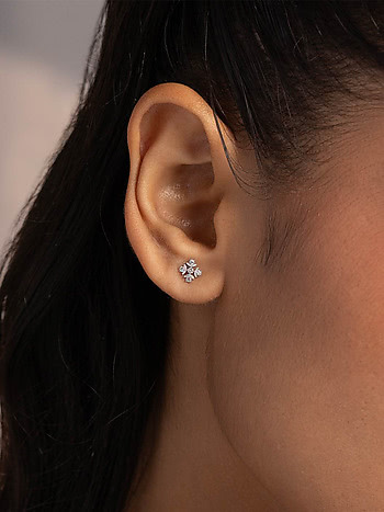 Starlight Bloom Studs Earrings in 925 Silver