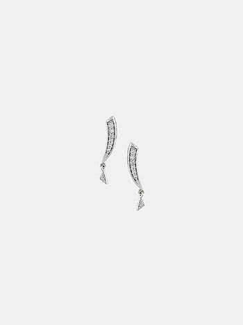 Linear Dew Drops Earrings in 925 Silver